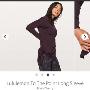 Lululemon To the Point Long Sleeve - Black Cherry